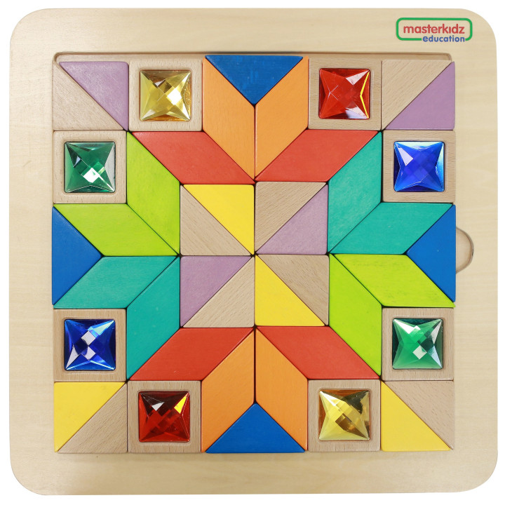 MASTERKIDZ Montessori Tangram Color and Shape Learning Mosaic Puzzle