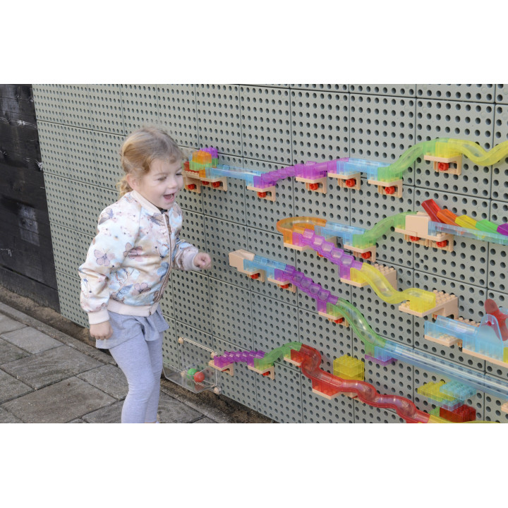 MASTERKIDZ Ball Track Construction Set STEM Board 209 pieces