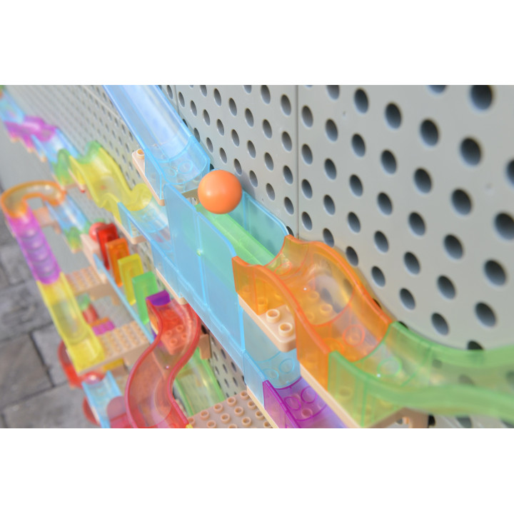 MASTERKIDZ Ball Track Construction Set STEM Board 209 pieces