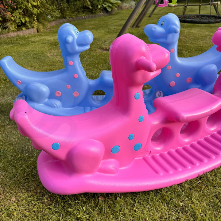 WOOPIE Dino Multi-Person Rocker Balance Swing Pink