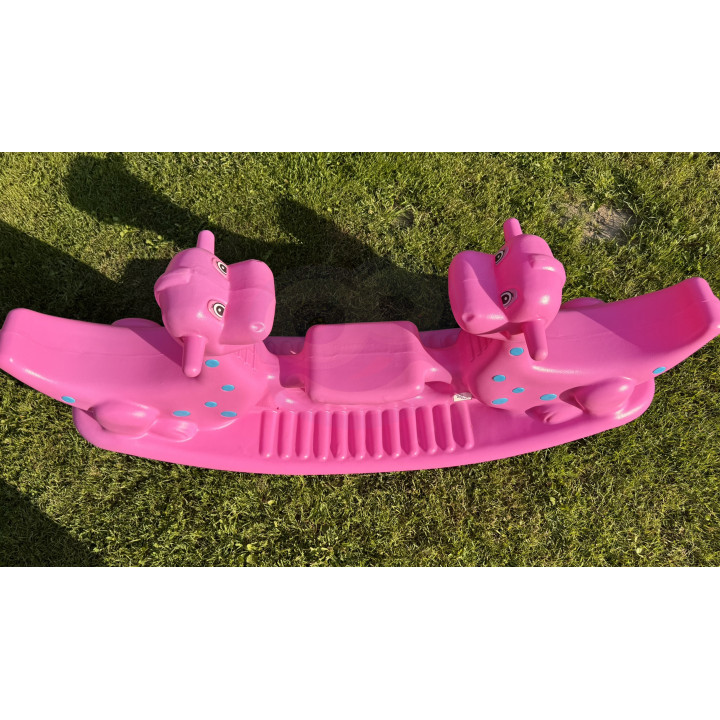 WOOPIE Dino Multi-Person Rocker Balance Swing Pink