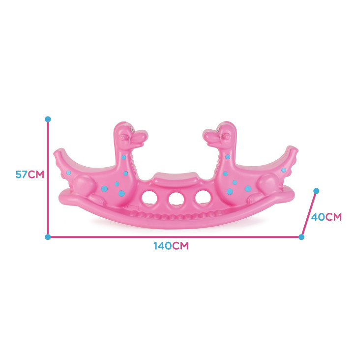 WOOPIE Dino Multi-Person Rocker Balance Swing Pink