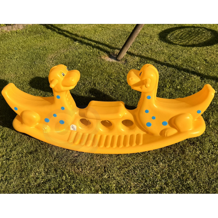 WOOPIE Multi-Person Dino Rocker Balance Swing Yellow