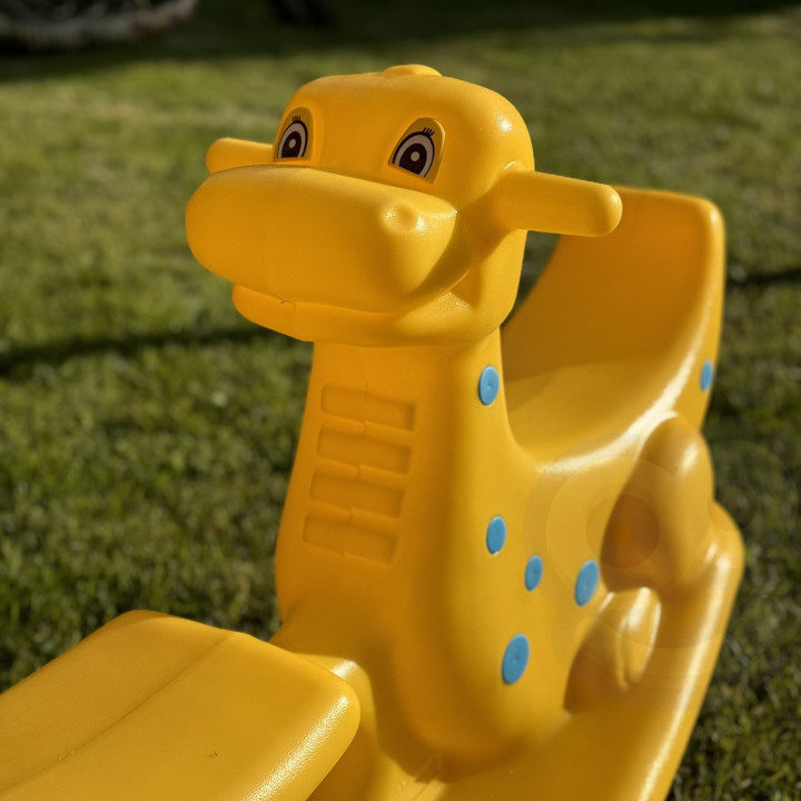 WOOPIE Multi-Person Dino Rocker Balance Swing Yellow