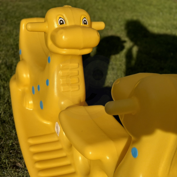 WOOPIE Multi-Person Dino Rocker Balance Swing Yellow