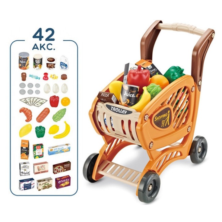 WOOPIE Shopping Cart for Children Movable Parts + 42 Accs.