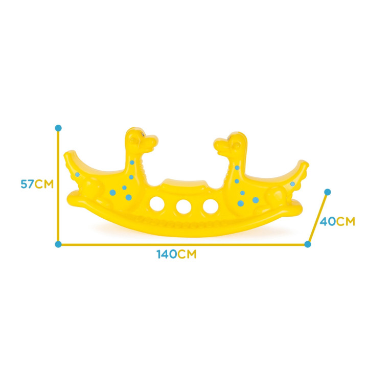 WOOPIE Multi-Person Dino Rocker Balance Swing Yellow