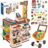 WOOPIE Supermarket Store with Trolley Scale Cash Register Scanner + 48 Accs.