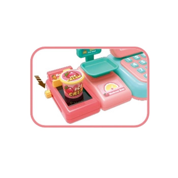 WOOPIE Cash Register For Kids Scanner Scale Microphone + 24 Acc.