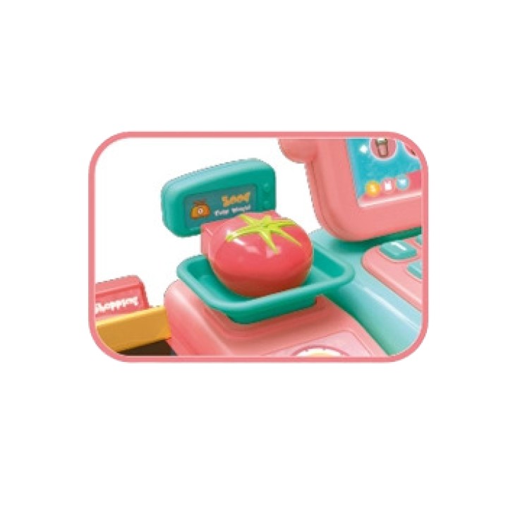 WOOPIE Cash Register For Kids Scanner Scale Microphone + 24 Acc.