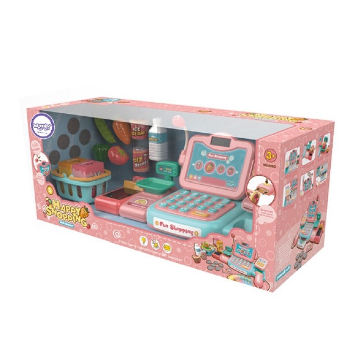 WOOPIE Cash Register For Kids Scanner Scale Microphone + 24 Acc.