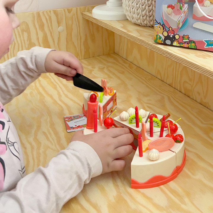 WOOPIE Birthday Cake for Cutting Candles Fruits 40 pcs.