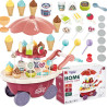 WOOPIE Food Truck Confectionery Trolley Ice Cream Sweets Stand Sound Light + 36 Accs