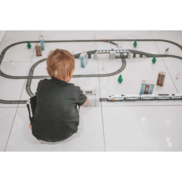 WOOPIE Electric Train Huge 914 cm Track Bridge Tunnel 86 pcs.