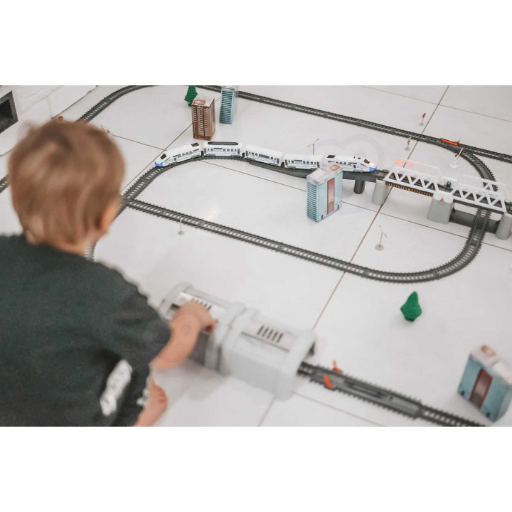 WOOPIE Electric Train Huge 914 cm Track Bridge Tunnel 86 pcs.