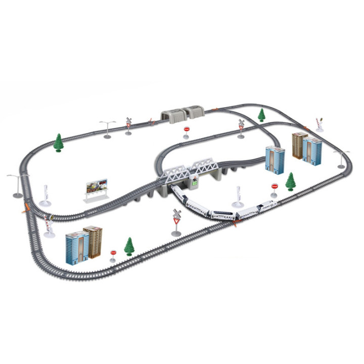 WOOPIE Electric Train Huge 914 cm Track Bridge Tunnel 86 pcs.