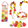 CLASSIC WORLD Wooden Threading Blocks Fruits 13 pcs.