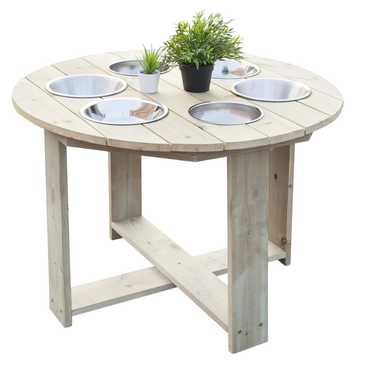 CLASSIC WORLD EDU Educational Garden Table 6 Functions Playing with Sand, Liquid, and Stones