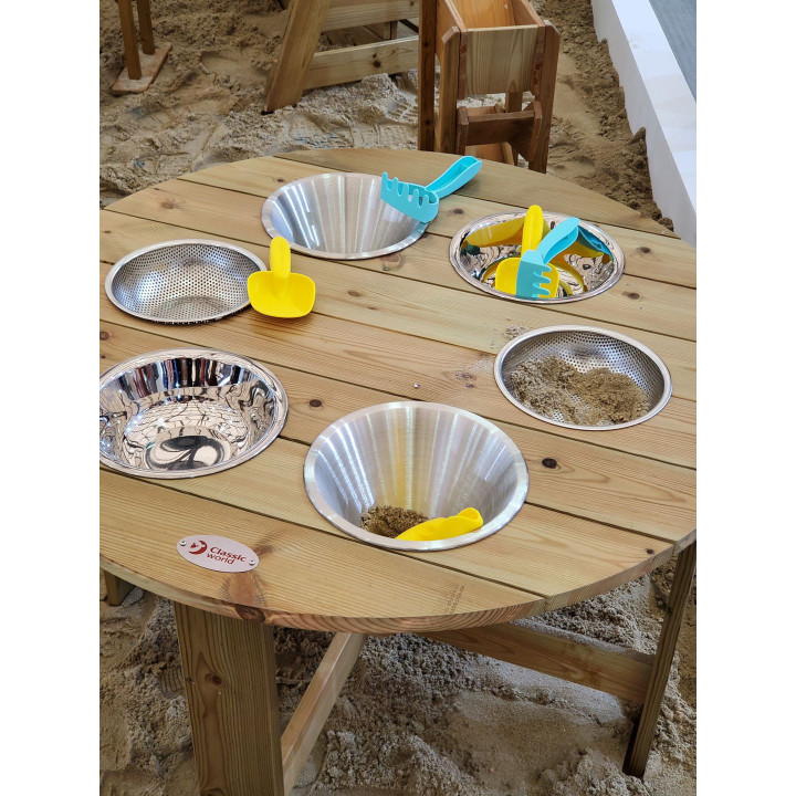 CLASSIC WORLD EDU Educational Garden Table 6 Functions Playing with Sand, Liquid, and Stones