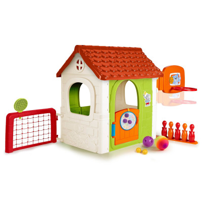 FEBER Activity House 6-in-1 Multifunctional Playhouse with Games Included