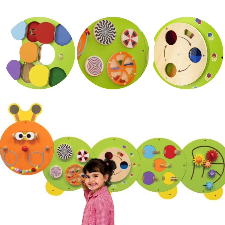 VIGA Wooden Caterpillar Board FSC Montessori Certificate