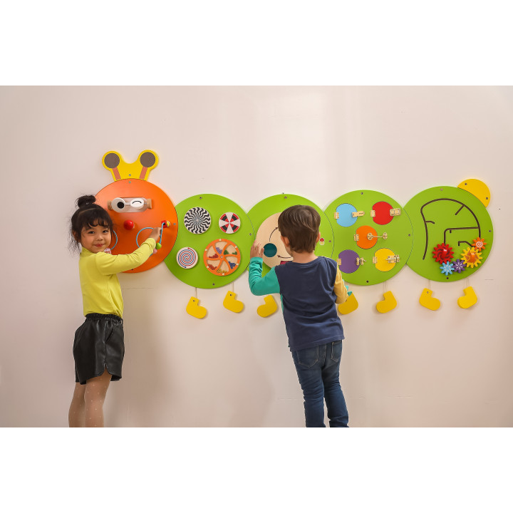 VIGA Wooden Caterpillar Board FSC Montessori Certificate