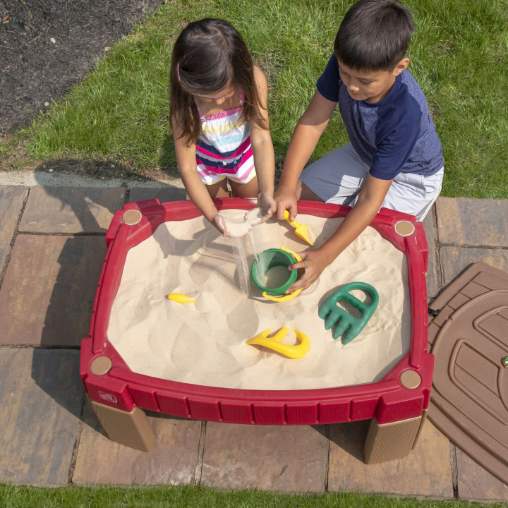 STEP2 Large Sandbox Table with Cover Car Track