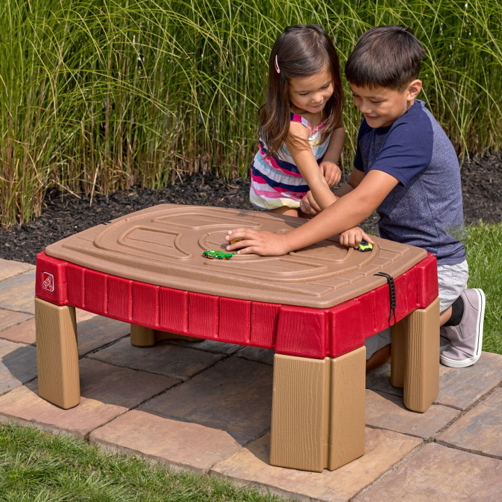 STEP2 Large Sandbox Table with Cover Car Track