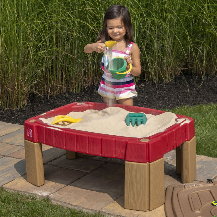 STEP2 Large Sandbox Table with Cover Car Track