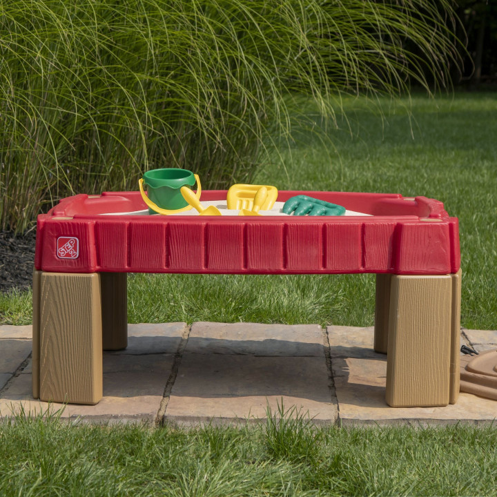 STEP2 Large Sandbox Table with Cover Car Track