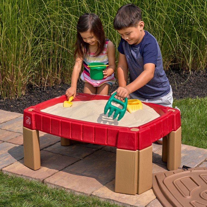 STEP2 Large Sandbox Table with Cover Car Track