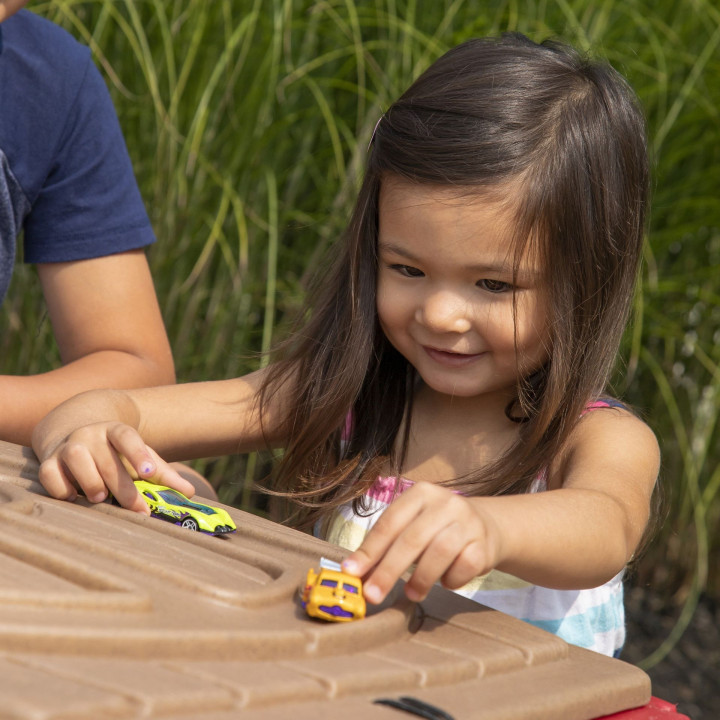 STEP2 Large Sandbox Table with Cover Car Track