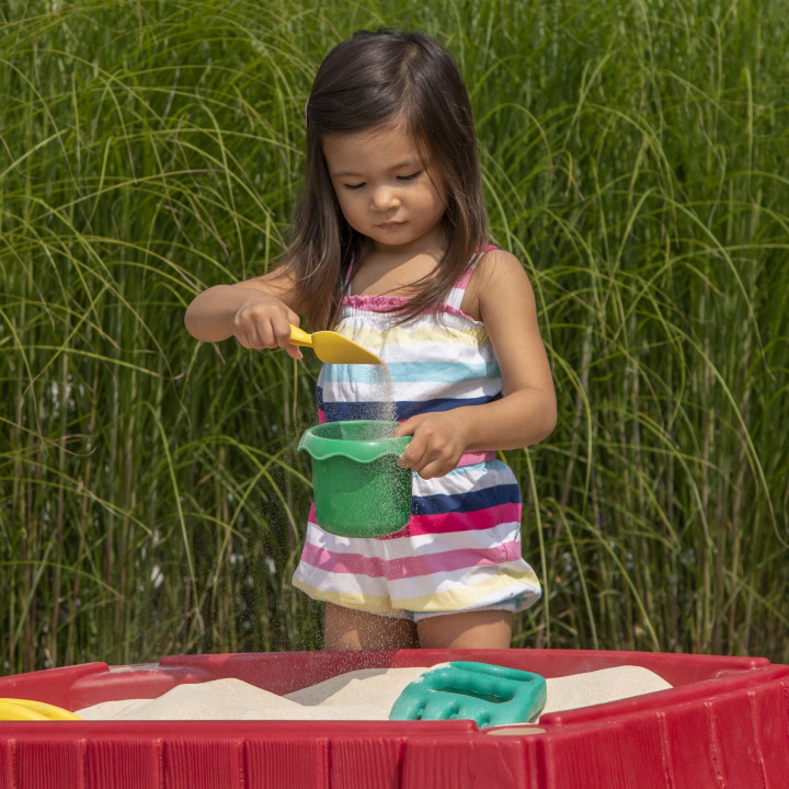 STEP2 Large Sandbox Table with Cover Car Track