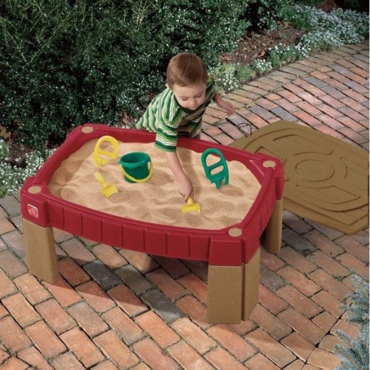 STEP2 Large Sandbox Table with Cover Car Track