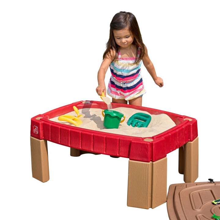 STEP2 Large Sandbox Table with Cover Car Track