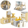VIGA PolarB Dollhouse Furniture Set Kitchen Dining Room