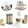 VIGA PolarB Dollhouse Bathroom Furniture Set
