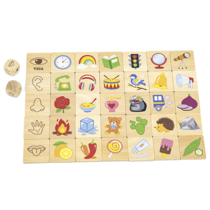 VIGA Educational Game Sorting Senses Puzzle 37 pcs Montessori