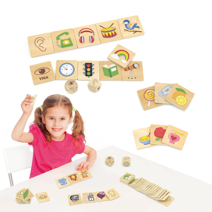 VIGA Educational Game Sorting Senses Puzzle 37 pcs Montessori