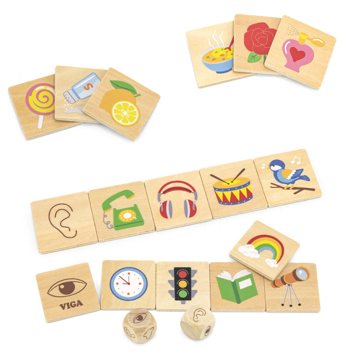 VIGA Educational Game Sorting Senses Puzzle 37 pcs Montessori
