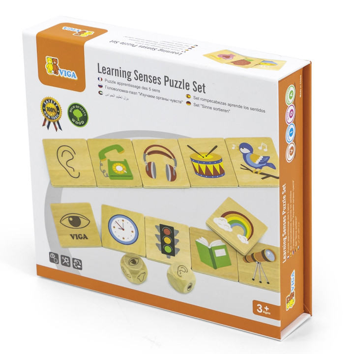 VIGA Educational Game Sorting Senses Puzzle 37 pcs Montessori
