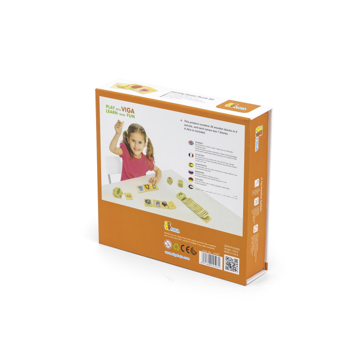 VIGA Educational Game Sorting Senses Puzzle 37 pcs Montessori