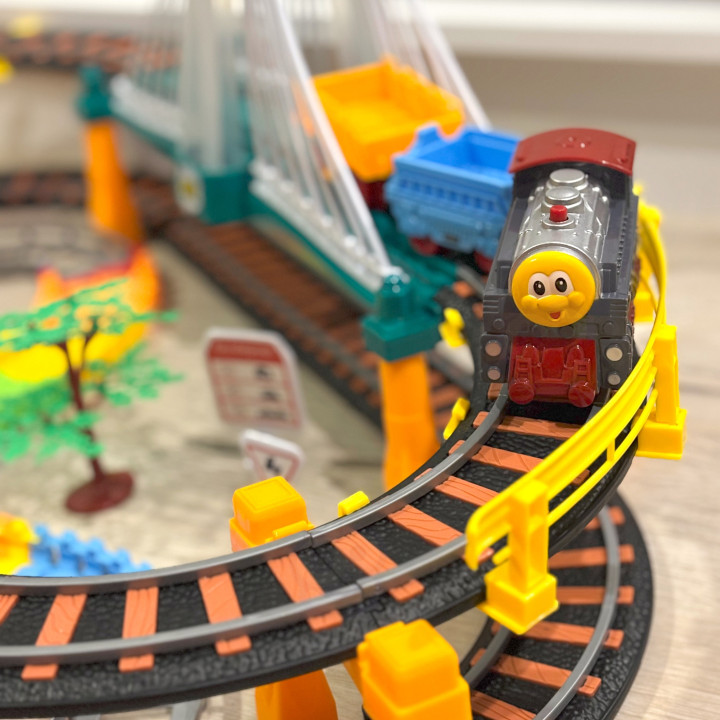 WOOPIE Electric Train Race Track 2in1 Train Viaduct Car XXL 192 pcs.