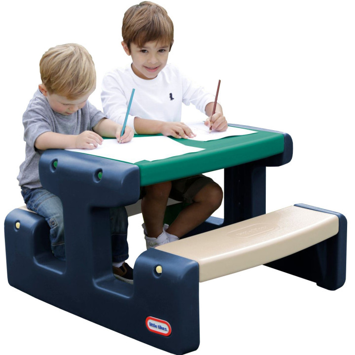 Little Tikes Blue and Green Kids' Picnic Table for the Garden