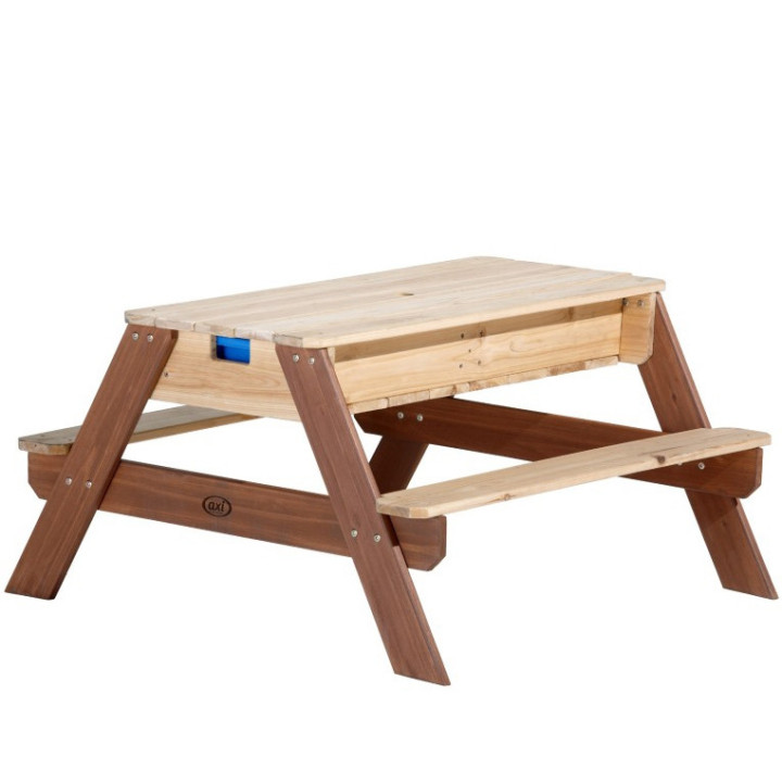 AXI Nick Picnic Table with Bench and Umbrella and Water/Sand Containers