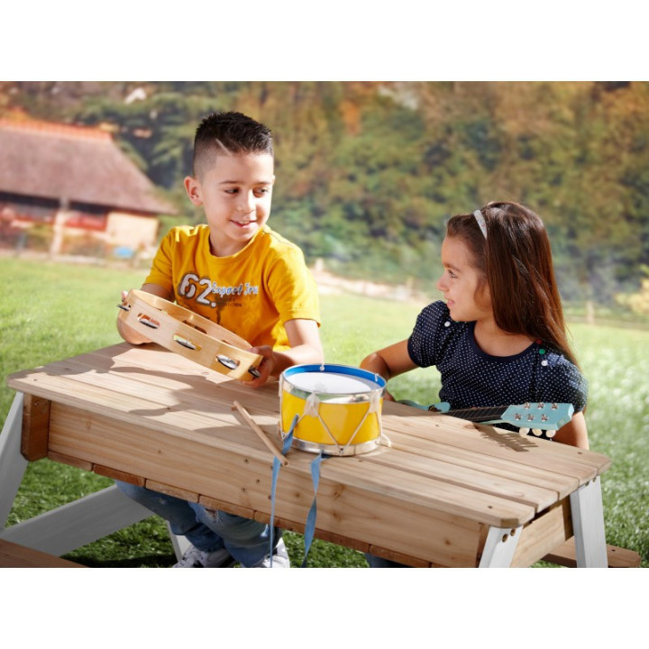 AXI Nick Picnic Table with Bench and Umbrella and Water/Sand Containers