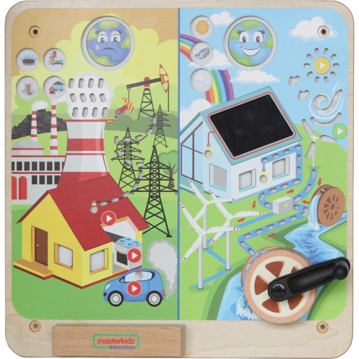 MASTERKIDZ Montessori Renewable and Non-Renewable Energy Educational Board