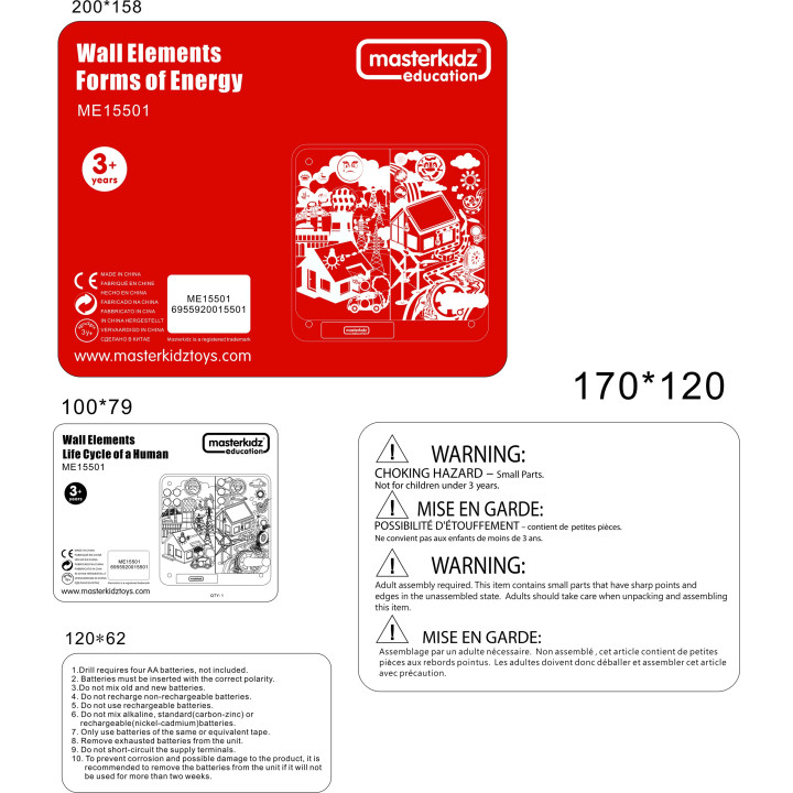 MASTERKIDZ Montessori Renewable and Non-Renewable Energy Educational Board