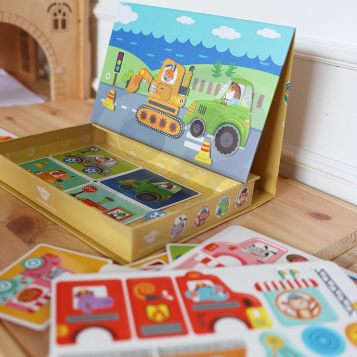 TOOKY TOY Układanka Edukacyjna Magnetyczne Pudełko dla Dzieci 80 el.