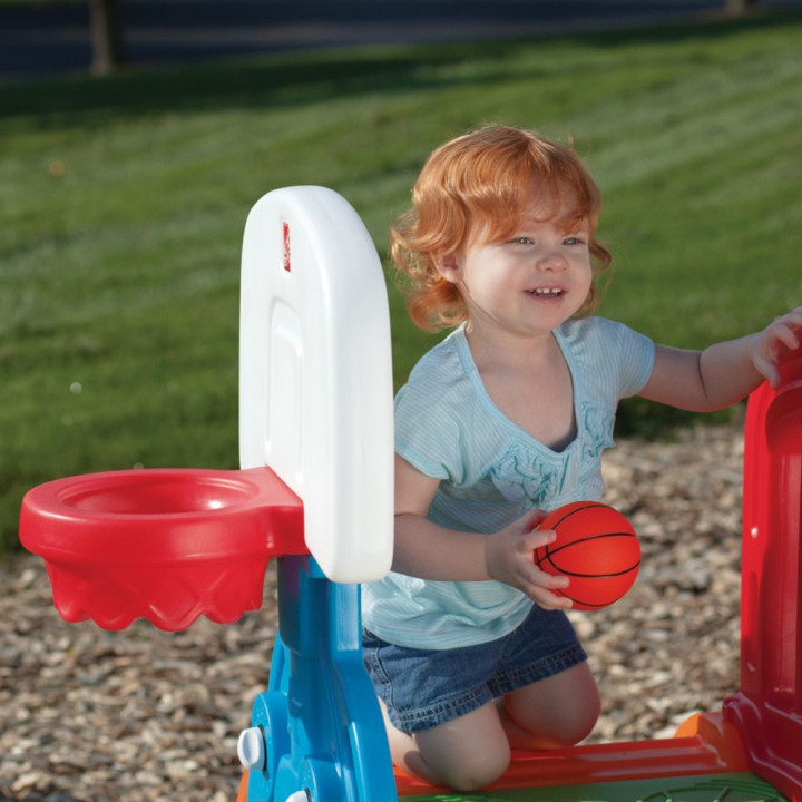 STEP2 Activity Park with Climbing, Slide, Soccer and Basketball